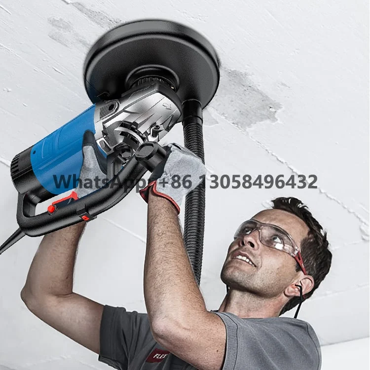 Power Floor Sanding Tools Dust-free Sander Portable Handheld Grinding Machine 180mm Electric Wall Grinder for Metal Rust Removal