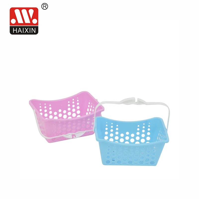 Haixing Wholesale Plastic Durable Pp Hollow Storage Basket With Handle For Home Use