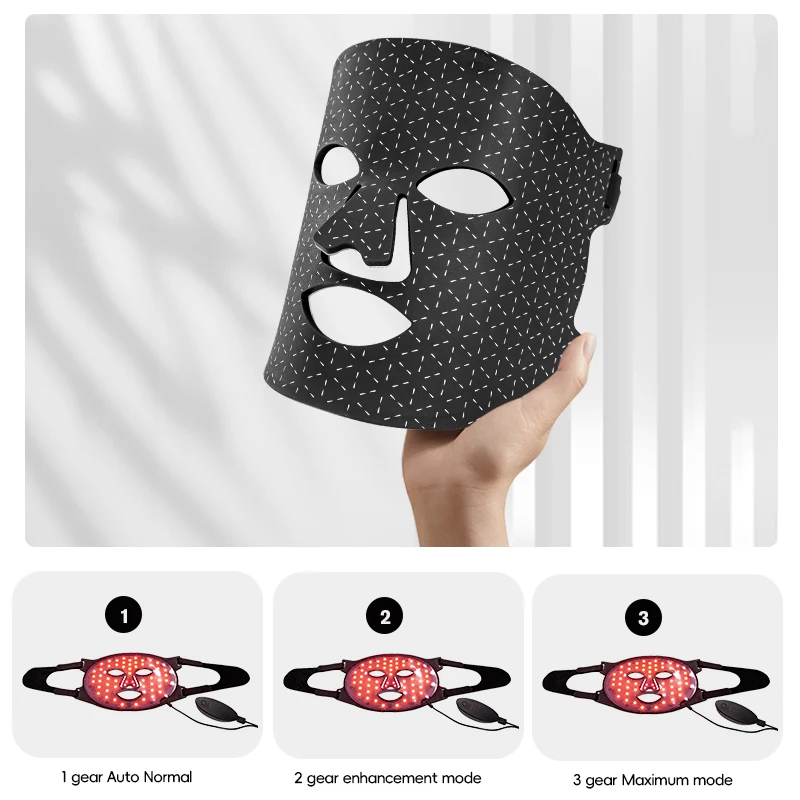 New Design Beauty Masks OEM ODM Factory 630nm 830nm Dual Chip Remote Silicone Facial Smart Light Therapy LED Face Mask