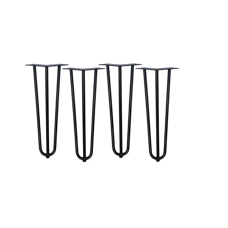 Hairpin Desk Legs 3 Rods for Bench Desk Dining End Table Chairs Carbon Steel DIY Heavy Duty Furniture Legs