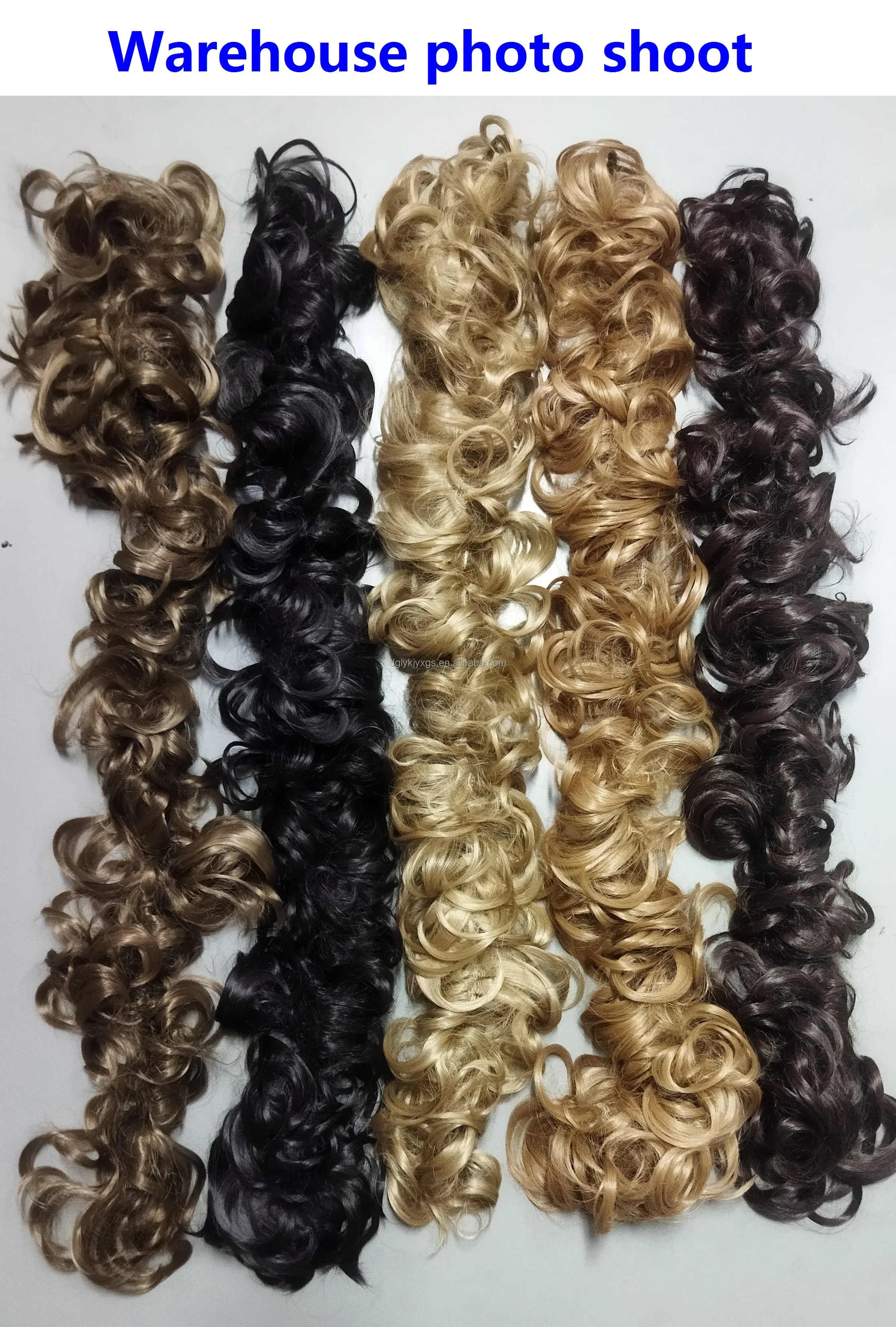 130g twirl Winding type Messy Hair Braid Synthetic wigs water wave wig Hair Donut Chignon Ponytails for women hair