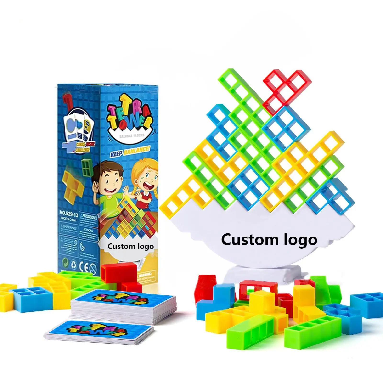 Custom Tower Balance Blocks educational toys for kids learning Block building balance early education board game for kids gift