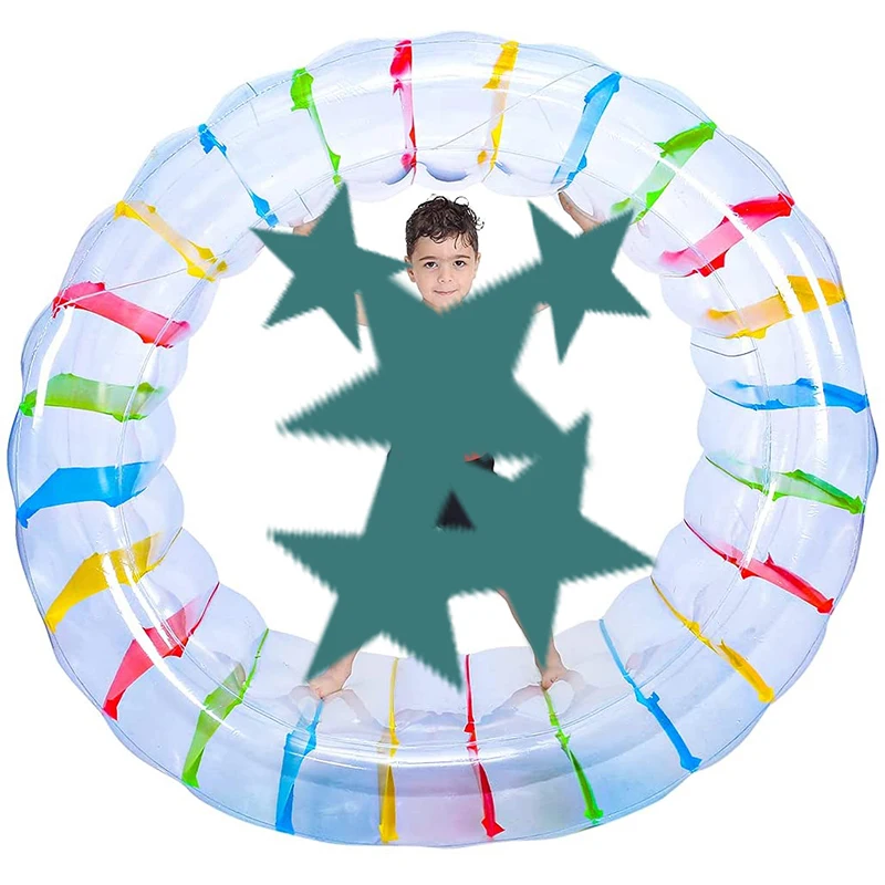 Manufacturer sale park kids high roller inflatable water tube children team game air pool wheel inflatable water walking roller