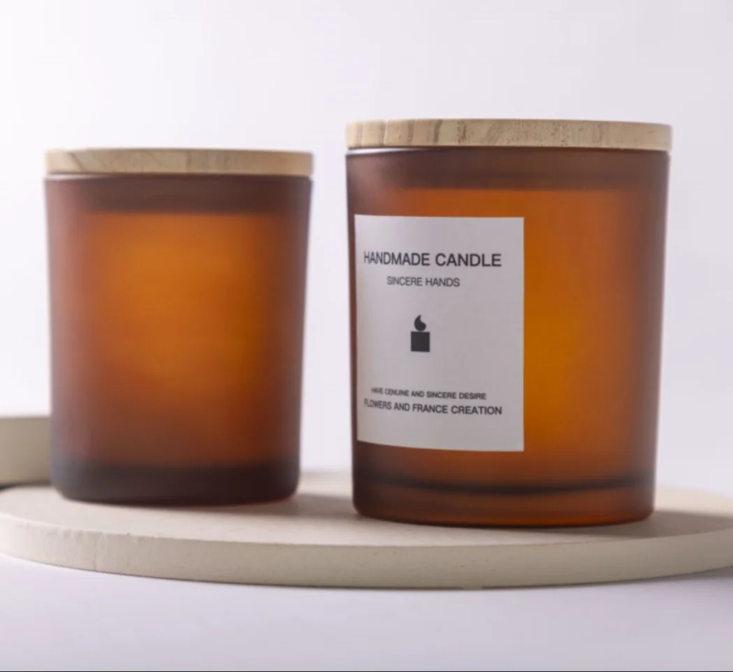 4oz 6oz 9oz 12oz Empty Candle Container  Luxury Glass Lanterns Candle Holders and Candle Jars With Lid