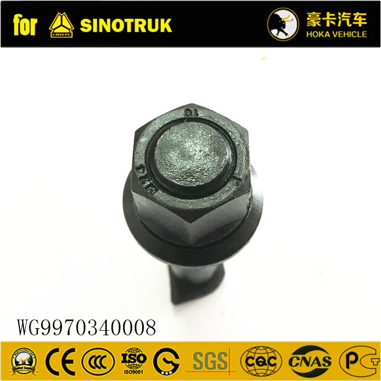 Original SINOTRUK HOWO Truck Spare Parts Wheel Bolt WG9970340008 for HOWO 70T Mining Dump Truck