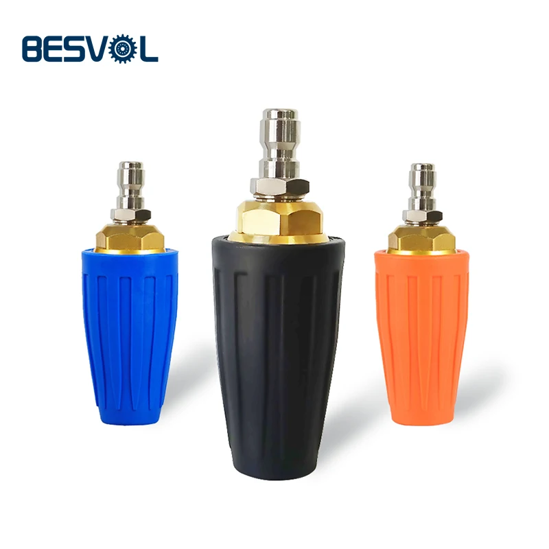 2022 3000PSI 1/4 quick plug high pressure nozzle simple washer water gun head rotating adjustable nozzle
