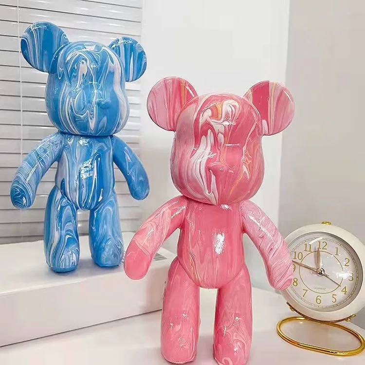 Fluid Bear Violent Bear Doll Ornaments Creative Gift Diy White Embryo Enamel Liquid Bear
