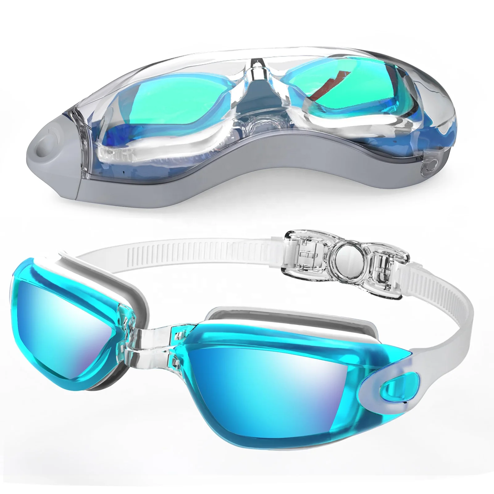 Hot Sale Diving Anti-Fog Glasses Ear Pool Silicone Swim Glasses Swimming Goggles