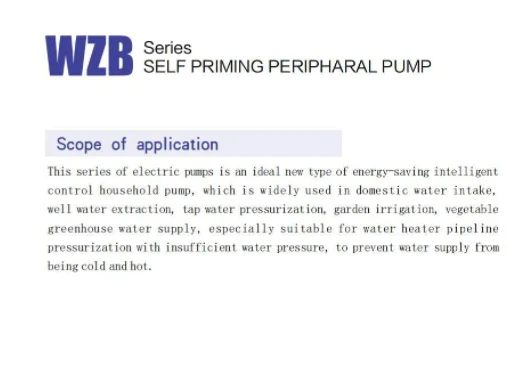 high quality booster power clean self-priming peripheral water pump