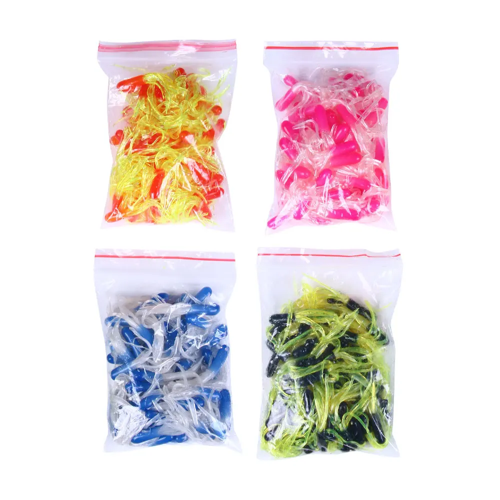 fishing tube lure 45mm small mini Squid soft plastic fishing lure bait making supplies fishing tackle