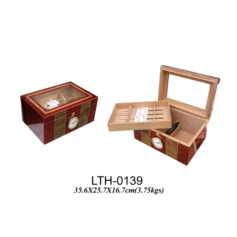 100CT Cedar cigar humidor cigar box  wooden cigar case with Humidifier Hygrometer