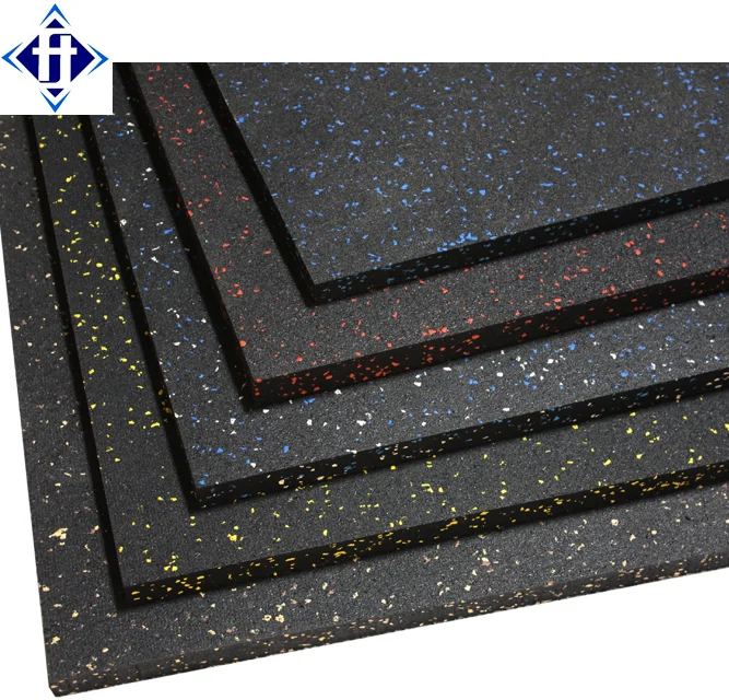 Shock Absorbing 15mm  Rubber Gym Flooring