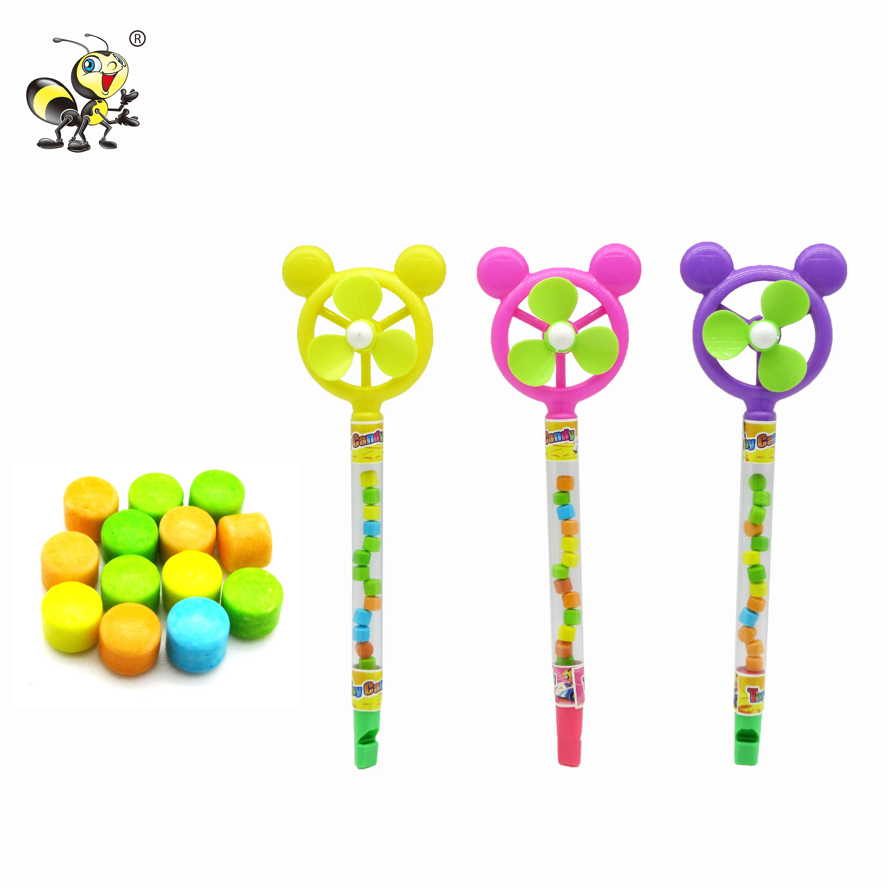 wholesale whistle toy light pressed candy filled toys sweet 2023 kids