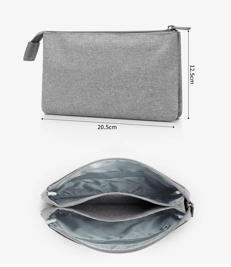 Travel Phone Data Cable Organizer Pouch Electronic Accessories Carry Case Portable Waterproof Three- Layers Storage Bag