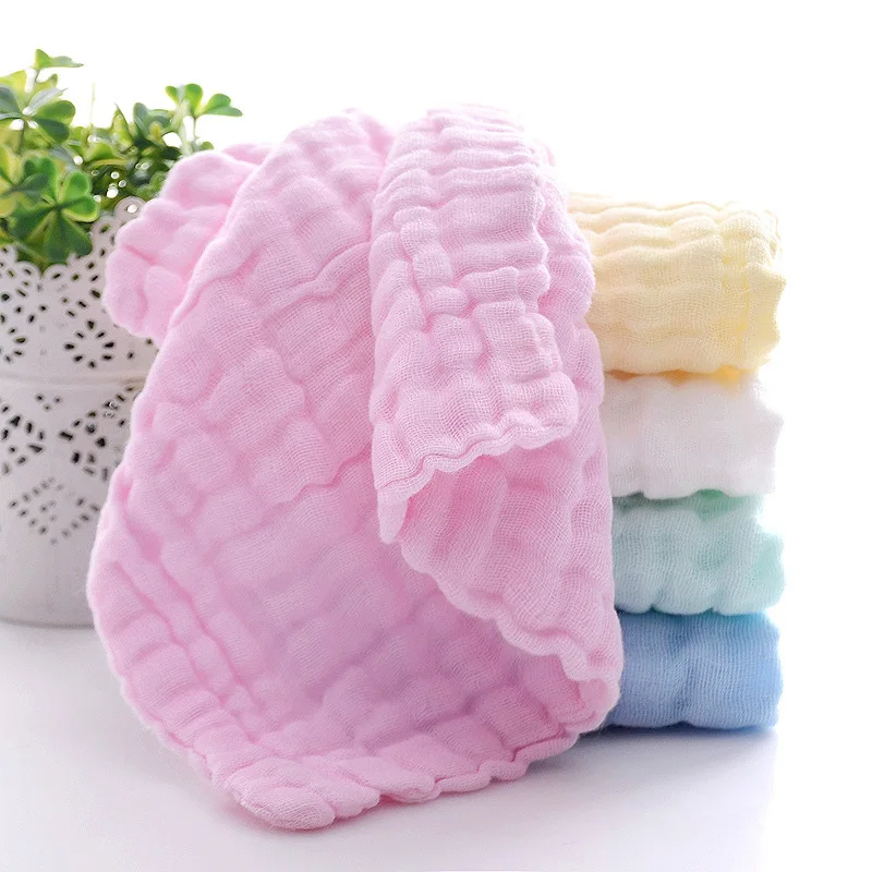 Newborn Muslin Baby Towel Cotton Gauze Super Soft Baby Bath Towels 6 Layers Infant Towels