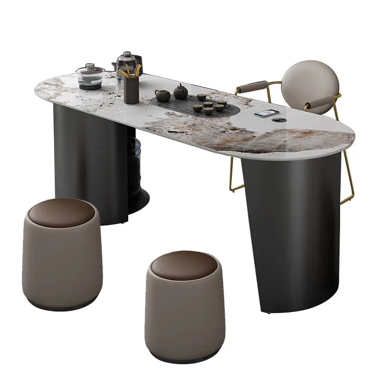 Factory Supply Metal 1.4Meter Modern Coffee Chinese Tea Table For Living Room Furniture
