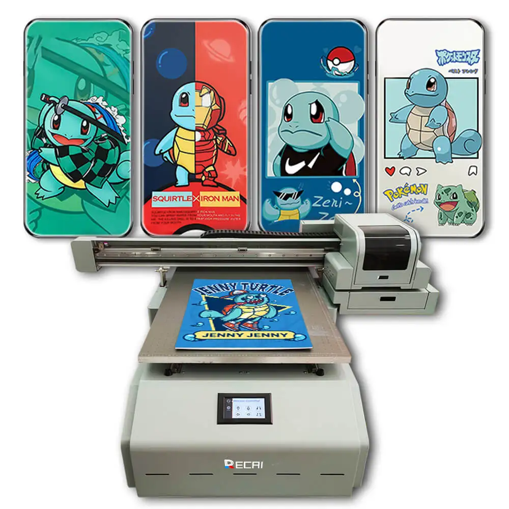 RECAI Acrylic Glass Leather PVC Printing Digital Inkjet XP800 Flatbed 9060 A1 UV Printer