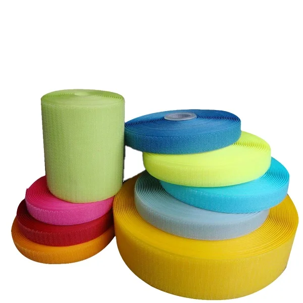 DSX raw material custom sizes stretch hook loop fastener tape/fabric nylon polyester tape hook and loop tape