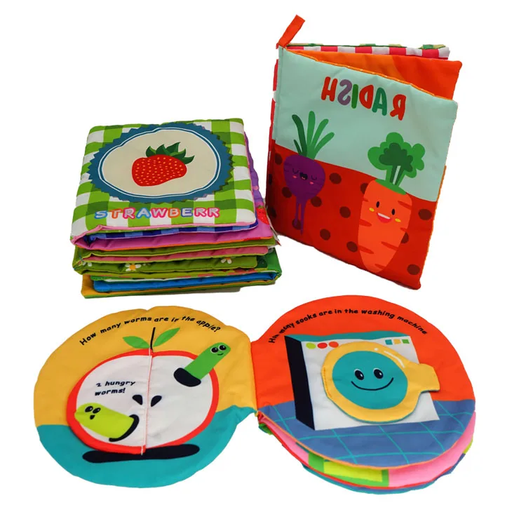 My Baby Adult Kids Print Soft Page Cover Educational Felt Finished Cloth Sensory Activity Busy Board Quiet Book Dressup Toy