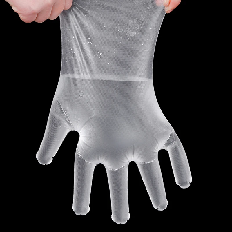 HDPE Gloves for Cooking Food Service Ambidextrous Latex Free Powder Free Disposable Poly Clear Gloves
