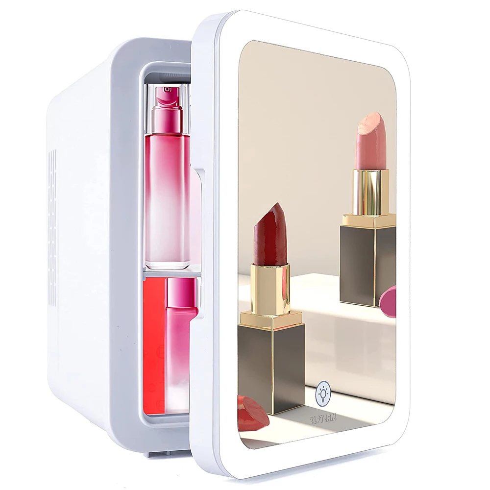 Маленькие холодильники для красоты 8 л 10 мини автомобильный мини бар макияжа холодильник косметики с зеркалом Аксессуары