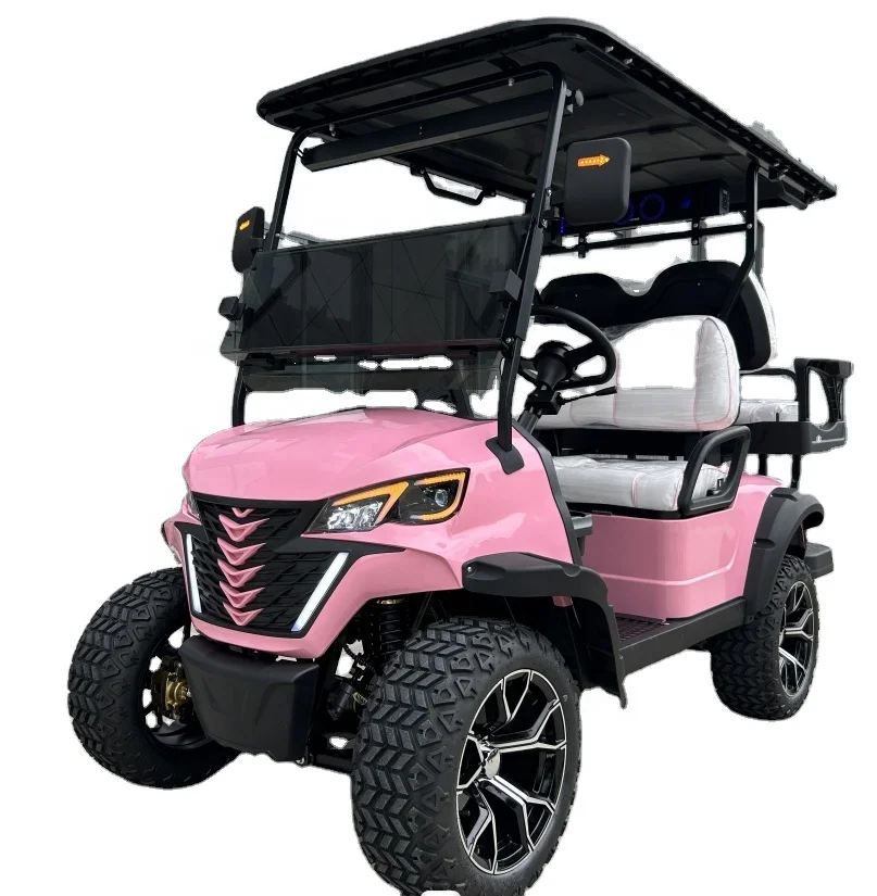 graceful front design electric golf cart 4 seats 6 seats top speed with 72v 7.5kw ac system