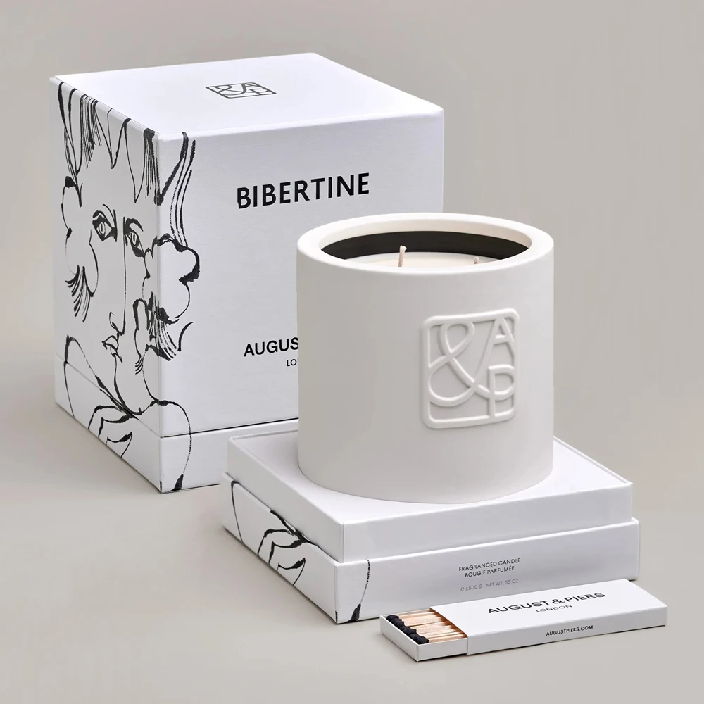 custom logo empty luxury 8 10 oz rigid scented candle jar drawer gift box packaging for candle