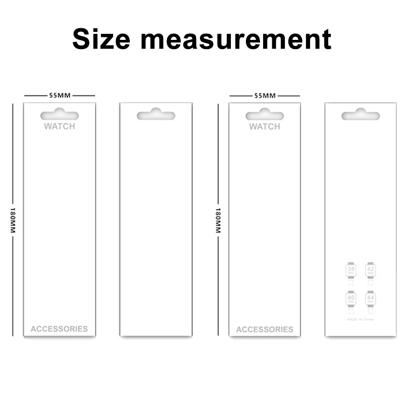 BOORUI silicone milanese nylon watch band package for apple box packaging
