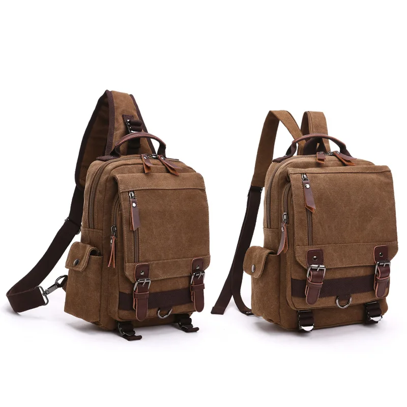 New small canvas backpack men travel back pack multifunctional Shoulder bag for women laptop rucksack school bags daypack