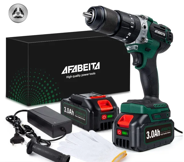 New Arrival 3 in 1 Brushless Motor Impact Drill 21V Cordless Screwdriver Power Tools With 3.0AH Lithium Battery