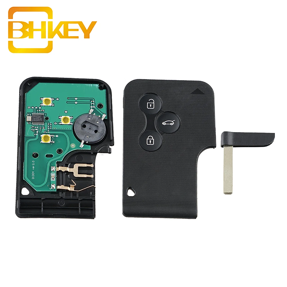 3 Buttons Card Key 433 mhz PCF7947 Chip Auto Fob Remote Smart Car Key For Renault Megane 2  Scenic 2003-2008