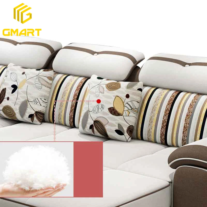 Gmart Free Shipping Livingroom Furniture Old Model Sofa Adult Colorful Low L Shape 3 Piece Reclinable Folding Sofa Wall Bed