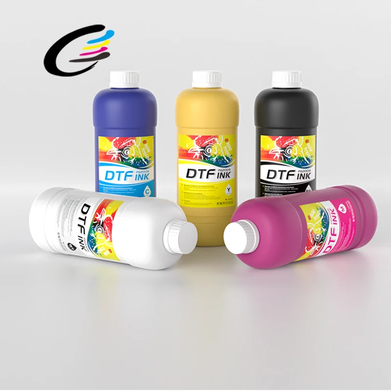 FCOLOR 1000ml DTF Ink Powder and Film Easy to Transfer Direct to Film Cold Peel Dtf Ink for Transfer Printing