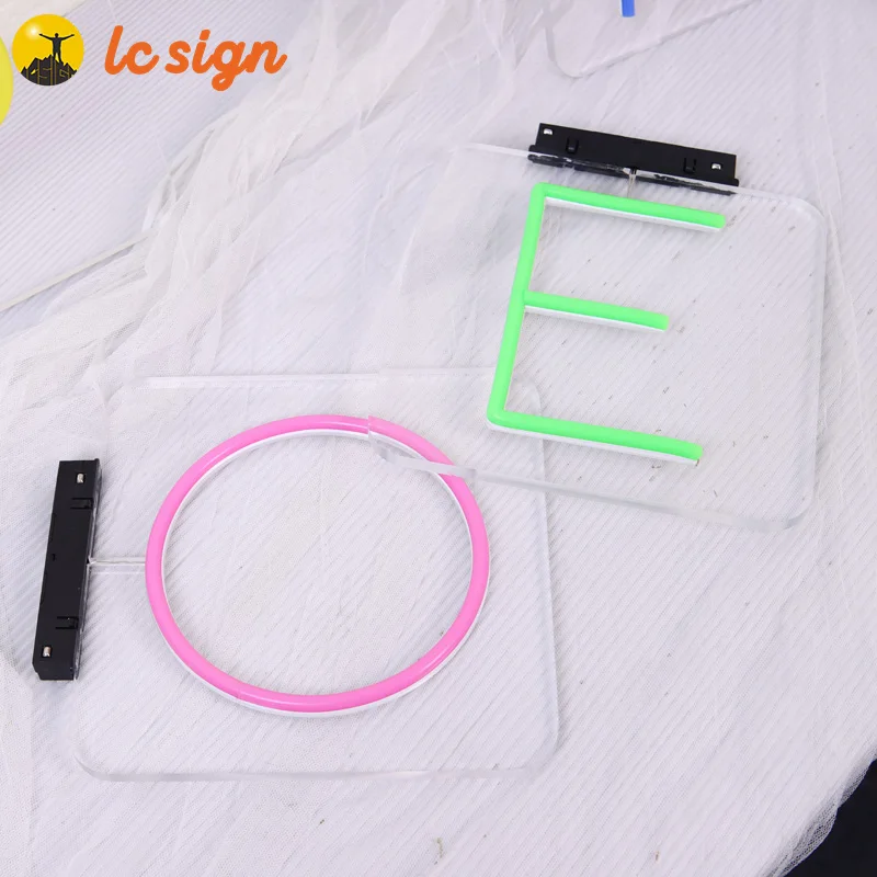 LED Letter Lights Sign Sale Word Sign White Assembled Neon Letter Sign Alphabet Letters Track Installation Magnetic Counter