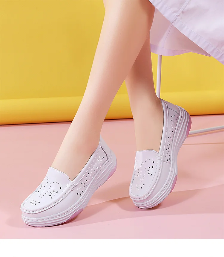 Comfortable slip resistant work shoes breathable safety shoes for nurses