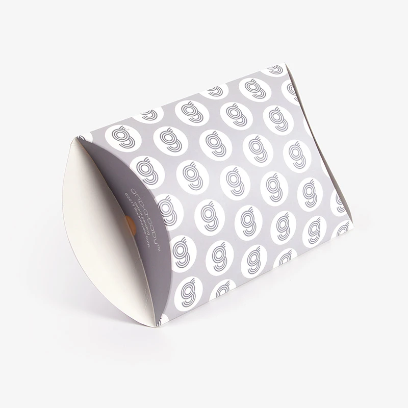 Eco- friendly Wholesale Custom Logo Printed Glossy Cardboard Pillow Shape Box Packaging Paper Boxes