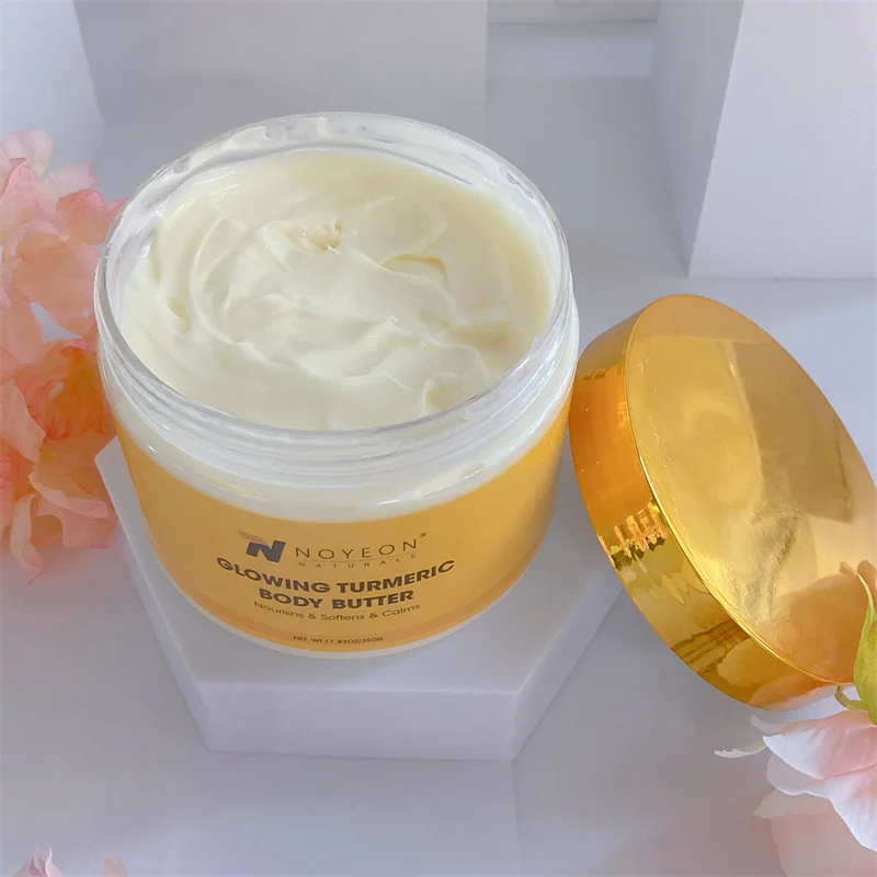 Hot selling pure natural mild whitening turmeric body cream with low MOQ