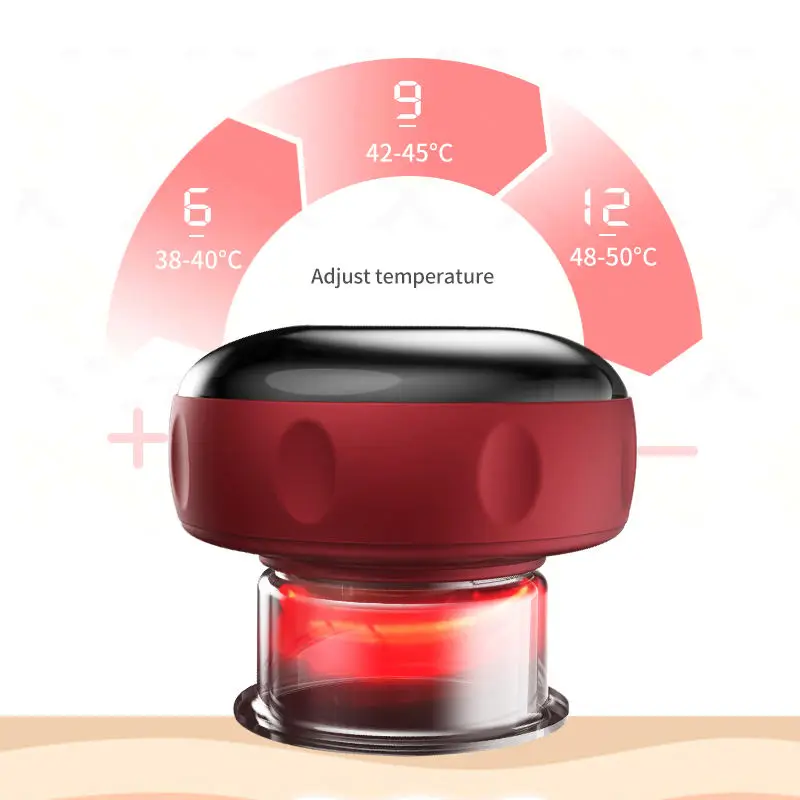 Amazon hot selling Scraping Instrument Intelligent Cupping Canister Suction Meridian Brush Unblocking Instrument Cupping Device