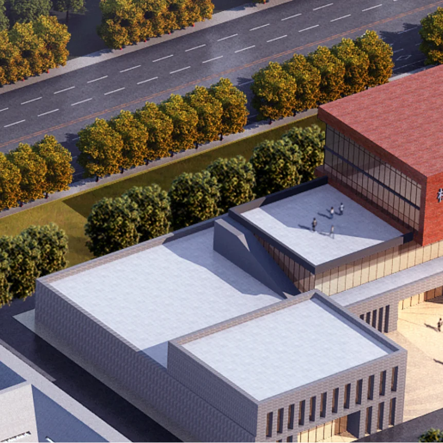 Architecture Design with prefabricated steel structure style for Middle east style design with decoration by VR