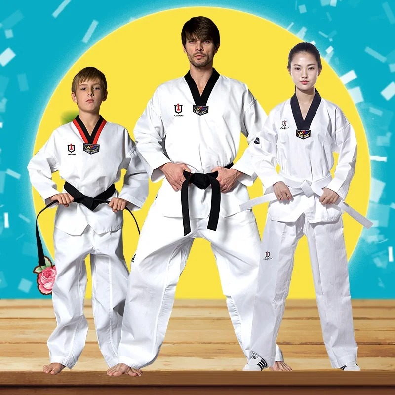 Custom Made Karate Uniforms Martial Arts Wear Best Quality Taekwondo Suits 2021 Cotton Fabric Uniform Training Suits