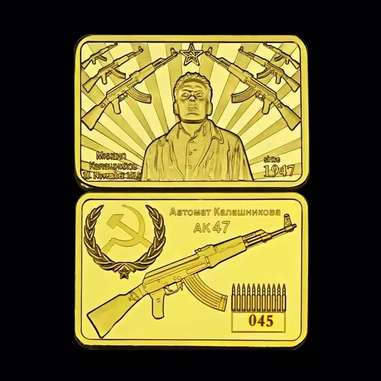 2024 AK 47 golden plated bar beauty bar bullion customized make for you