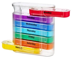 High Quality 28 Compartments Organizer Pill Case Storage Pill Box 7 Days Pill Box