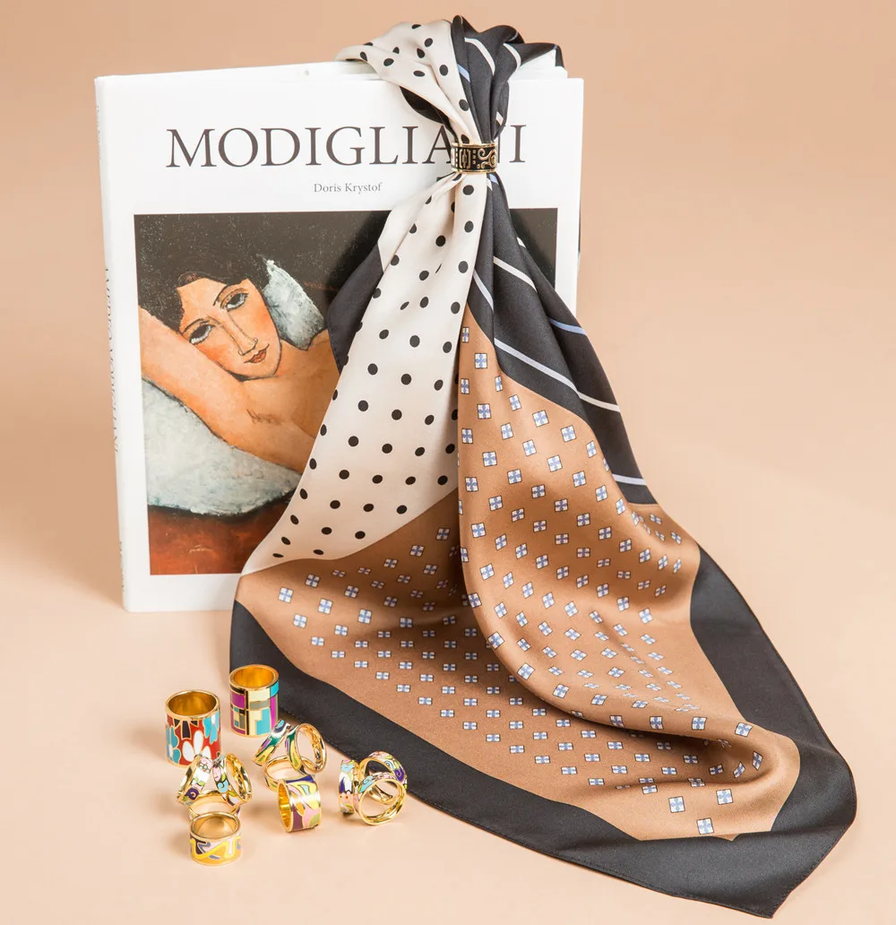 12 мм шелковый саржевый модный шарф Индивидуальный Женский Печатный квадратный шелковый маленький шарф