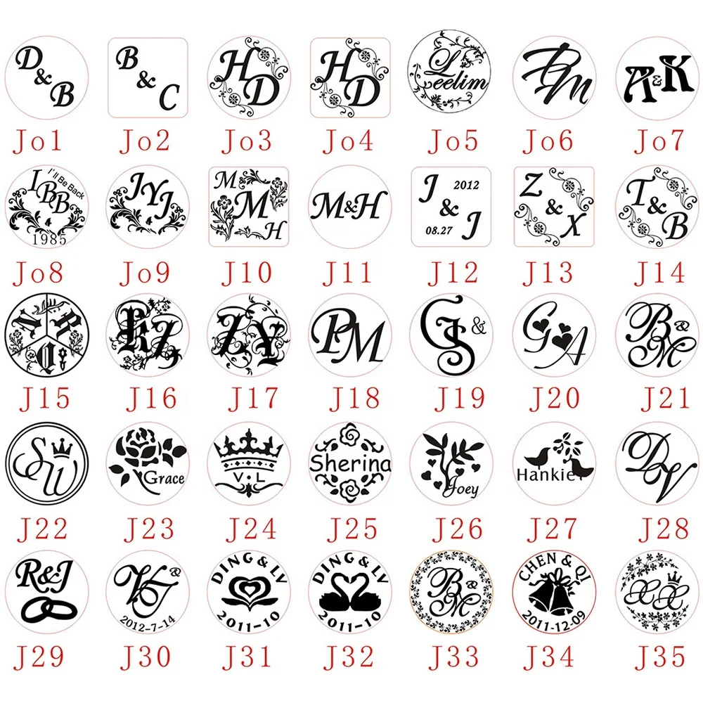 Retail custom wax stamp wedding seal 20-30mm