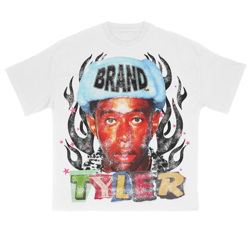 Custom High Quality 100% Cotton Acid Wash T Shirt Dtg Print Hip Hop Luxury Graphic Round Neck T shirt Uomo