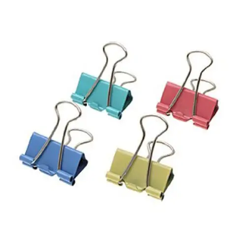 China Manufacturer binder clip black large metal stainless steel paper binder clips