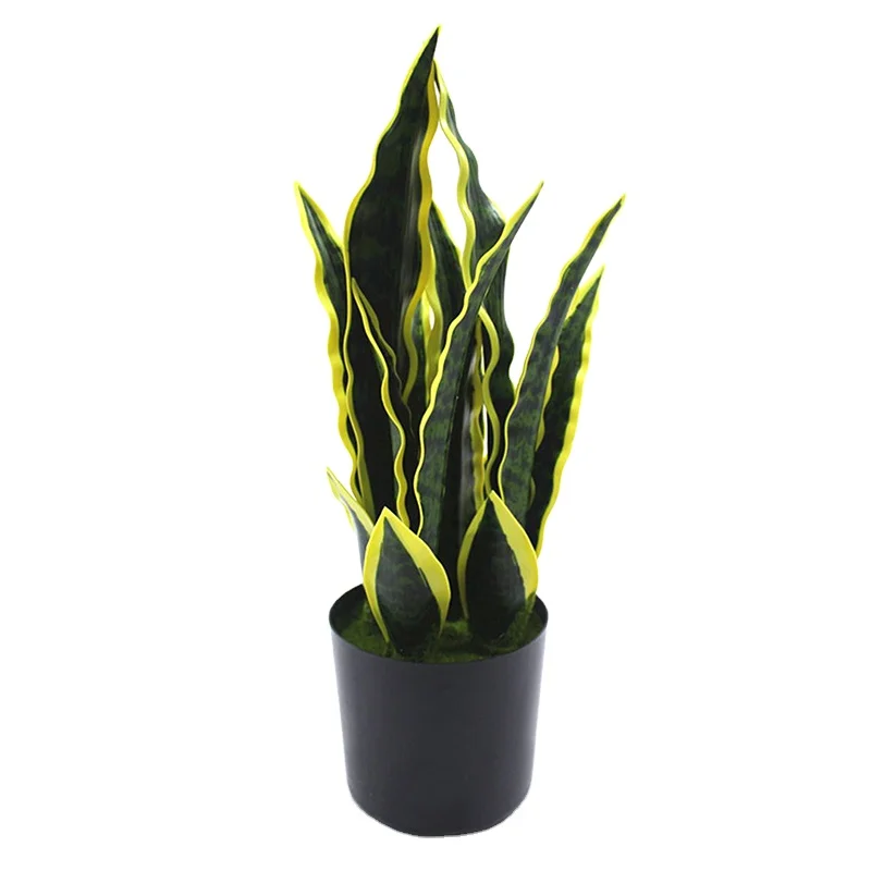 hot selling artificial potted plants tiger skin agave real touch with pot artificial bonsai decorations