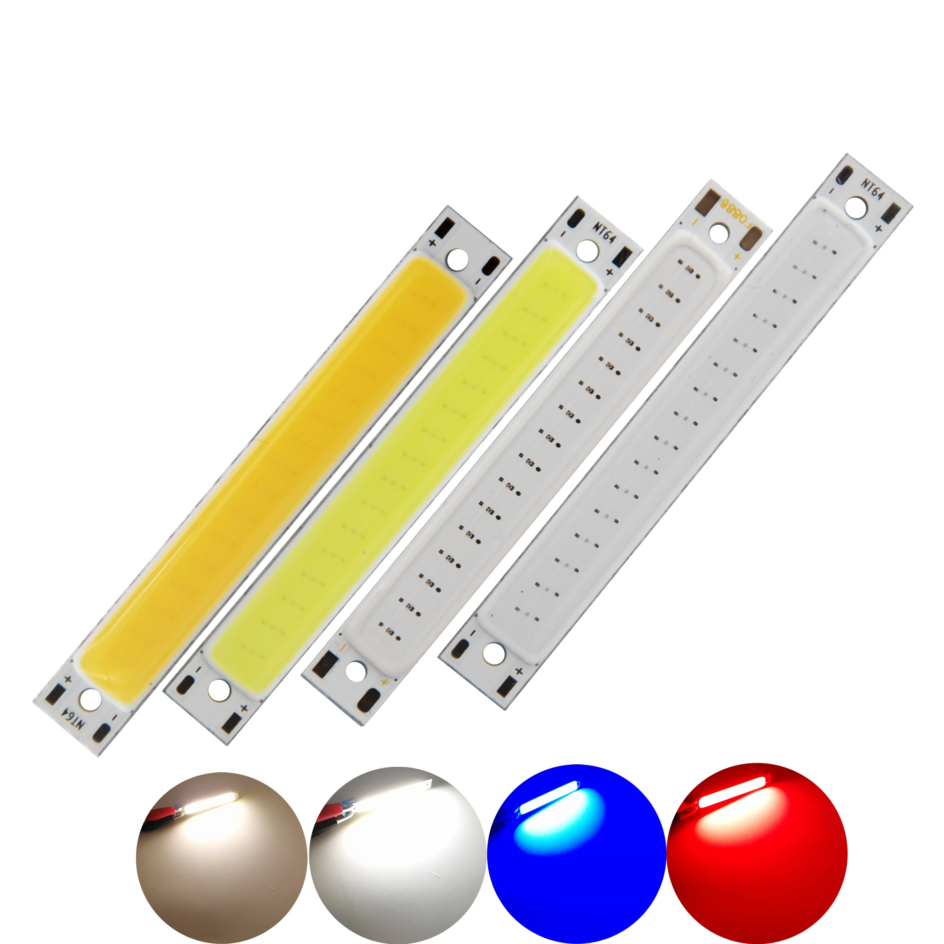 Aihongyang Custom Design 1w 3w 2v 3v 5v Red 60*8mm 70*12mm Small COB LED Chip Light Source For Flashlight