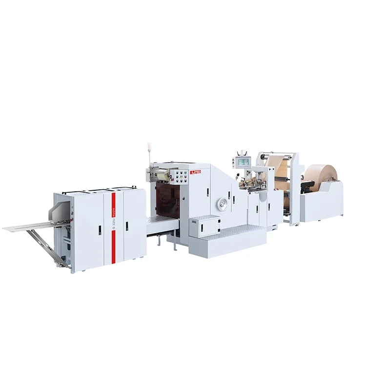 Bakery paper bag making Machine For Food , Snacks , Chocolates , Cakes Automatic paper bag production line