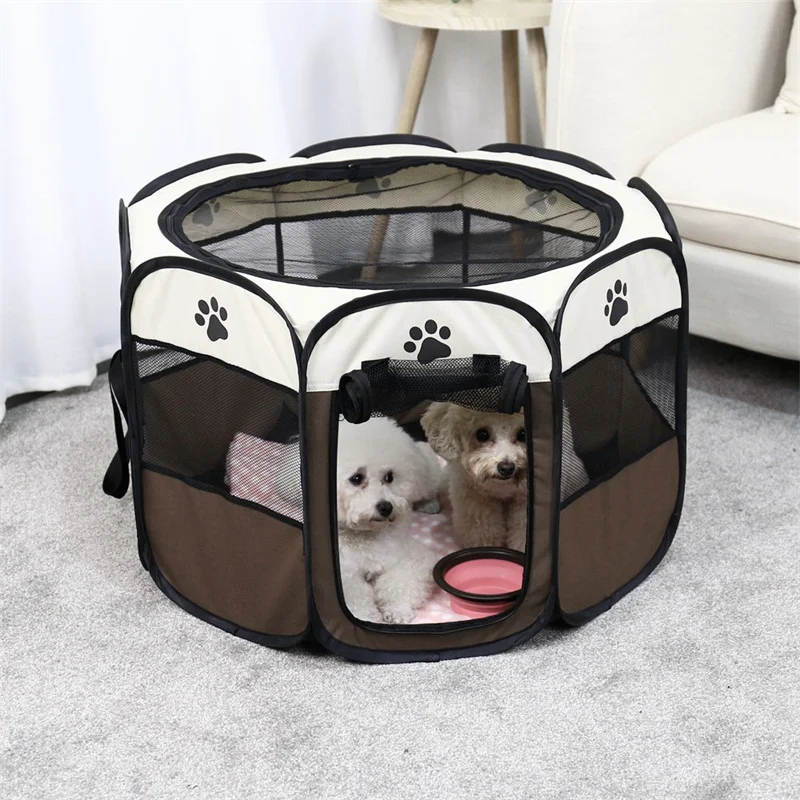 Folding Dog Playpen Large Small Animal Camping Tent Pet Fence Cat Dog Cages
